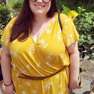 Ava & Viv mustard yellow dress